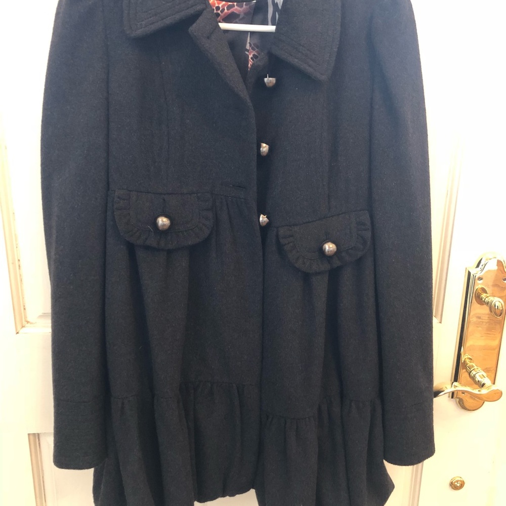 MM Coutour Gray Wool Coat